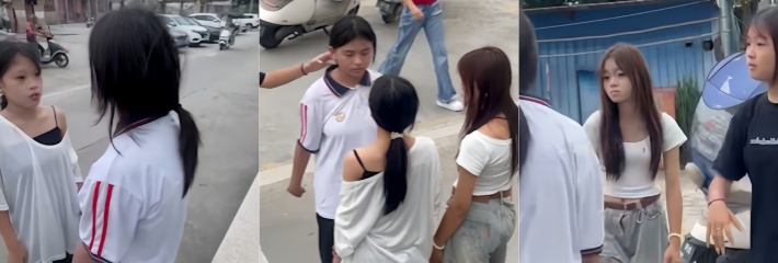 普宁中学精神小妹校园霸凌 现场视频曝光 围殴女同学嚣张跋扈