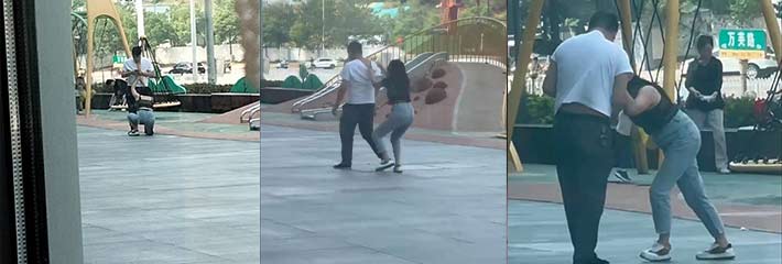 长沙万芙路一女子出轨被抓后苦求男人留下 现场视频流出