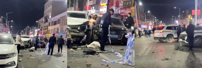 芜湖沈巷镇突发捉奸撞车事件 原配醉驾狂撞小三 连累路人重伤骨折 现场混乱不堪议论不断！