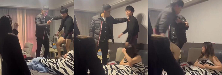 劲爆捉奸现场 原配拉小三老公捉奸打成WWE 混乱现场笑喷网友还能再拍续集吗？
