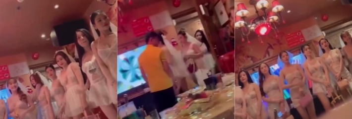 现在KTV都玩这么高端了吗？！小姐真空穿婚纱露乳头咱就是只想知道位置在哪！！