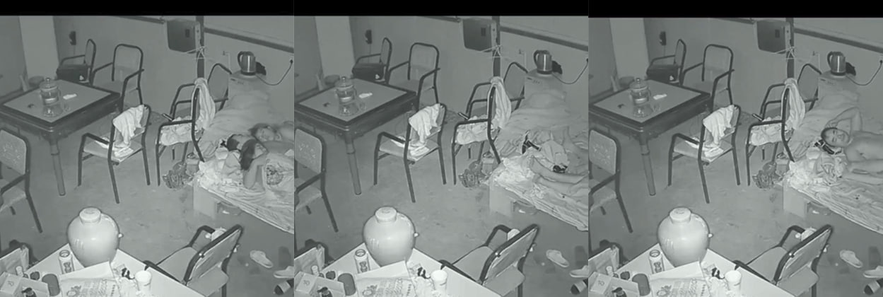 监控破解一麻将馆内两女子输钱后用身体给庄家还债！1男2女足够爽翻天！