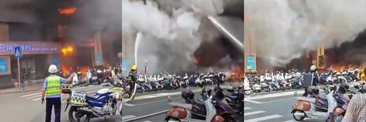 柳州曙光中路门面突发火灾，恶火狂烧消防紧急抢救，起火原因待查无伤亡报告