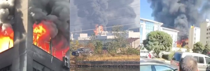义乌光伏巨头正泰新能厂突发大火 赤岸镇浓烟冲天 消防几十车狂扑救全城围观！