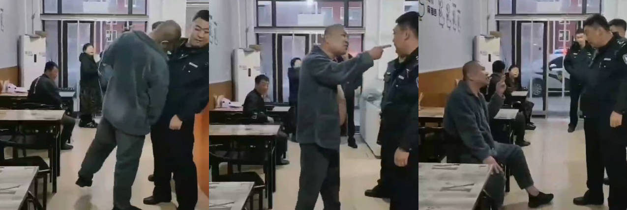 光头哥几句话给警察蜀黍整不会了 警察蜀黍: 给我一拳 我就放心了!