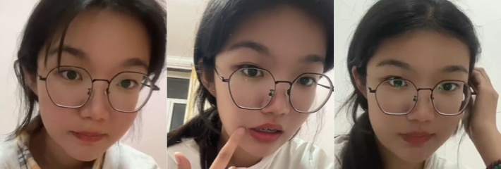 天上飞机最高地上眼镜妹最骚 陕西榆林横山中学高三清纯学妹 林子苒 拍摄小视频给网友被曝光！