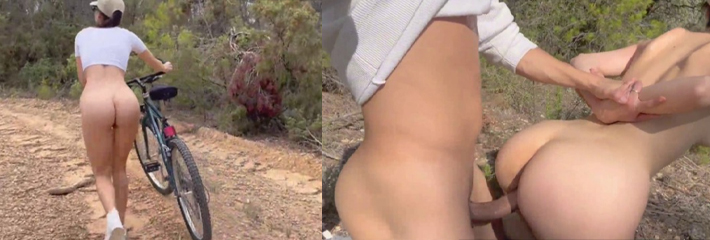 骑行圈惊现露出野战视频 约女伴野外骑行边做边脱 衣物散落一地 视觉冲击力爆炸！
