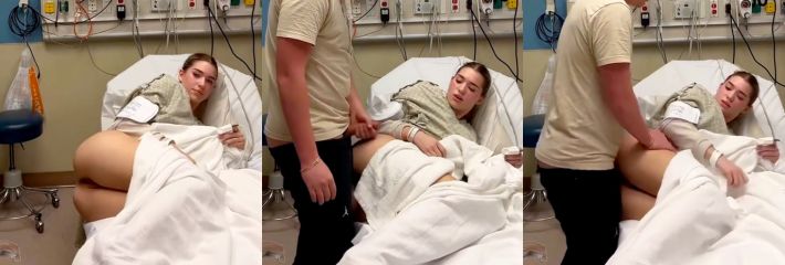 骚女老外得病了去做手术前还要来上一发进行缓解紧张情绪！这真是给人看刺激啦！