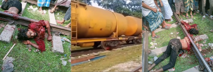 印度阿三搭顺风车，下车时不小心掉下去了，同伴都没发现，回头已是两段！