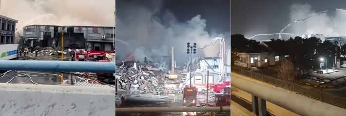 上海市宝山华赋冷库，凌晨大火燃烧超20小时，仓库内的冻品估计都成灰了！