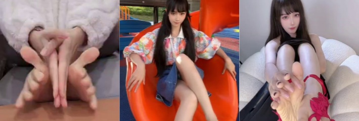 抖音圆圆足控魅力爆棚！网红少女滑梯上的赤裸足部狂野绽放与活力四射！