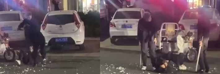 拳脚刀状物齐上阵，河南精神小伙怒打男子，网友：打完跑路似狂风！