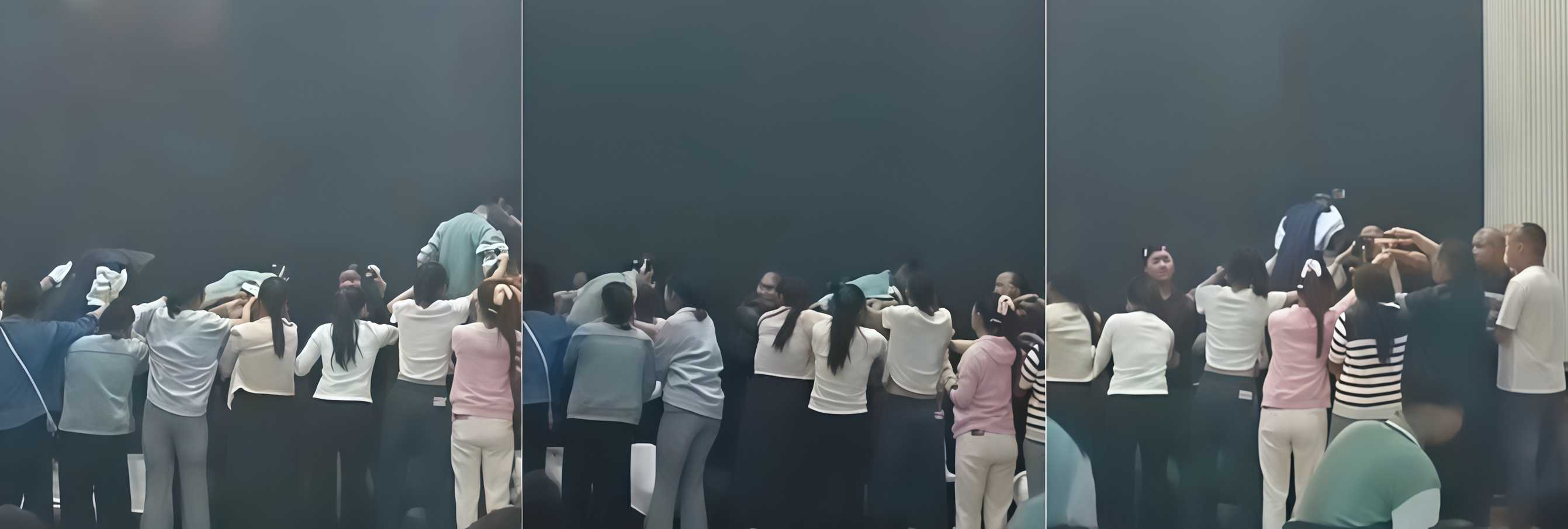 河南郑州中牟新区第三高级中学活动 家长们跪地遭学生踩踏越过 视频流出引发网友热议！