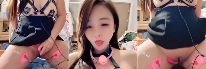 妈妈驿站 深夜无人快递驿站 丰乳肥臀小妹 SM套装 黑牛跳蛋狂震喷水