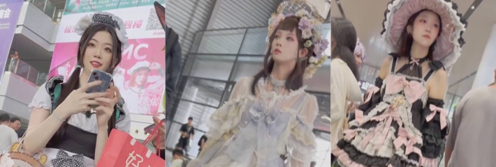 变态漫展洛丽塔裙底偷拍合集 魔法少女女仆黑丝尽收眼底 内裤白丝大腿根全曝光！