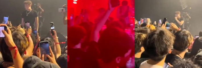 杭州TrapCN嘻哈派对惊爆猥琐男射女生腿 RAP怒斥保安封锁 现场骚乱视频流出！