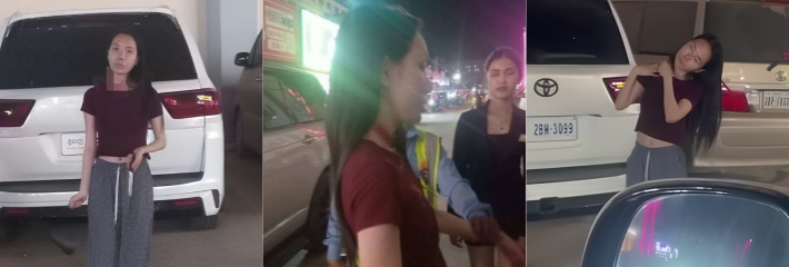 柬埔寨木牌地区 凌晨血案 女子街头当众抹脖子 视频曝光引发全网热议！