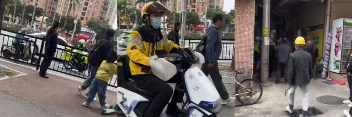 广东珠海 外卖小哥被交警追得逃无可逃 骑手秒变打手 本来只是扣车 这下得在里面过年了！