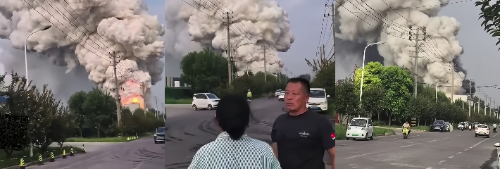 河南新乡风泉区 废旧电池拆装场发生火灾并引发爆炸 现场浓烟滚滚原因伤亡暂未通报