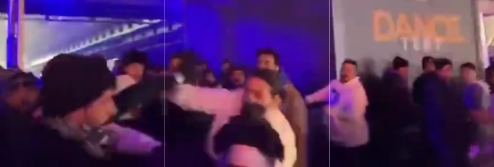利雅得电音节现场 印度阿三偷摸老外壮汉女友屁股 被追着从电影节现场打到电音节门外