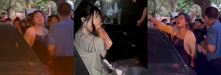 正宫妻子街头捉奸 开原配车带小三被堵车内 街头大战一触即发