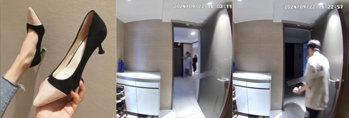 猥琐男偷女鞋 蹲楼道狂舔10分钟 真是变态 恶心癖好刚好被业主家门口摄像头拍下发出！