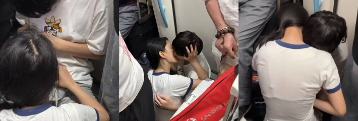 上海地铁大玩刺激的小情侣 女生直接掏出男主二弟打飞机 如若无旁人之境 两人差点要干起来了！