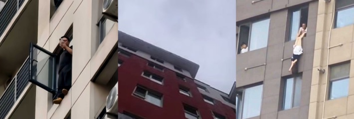 快手主播 猪猪 连麦怂恿跳楼事件 直播间一群人起哄真跳下去太吓人了