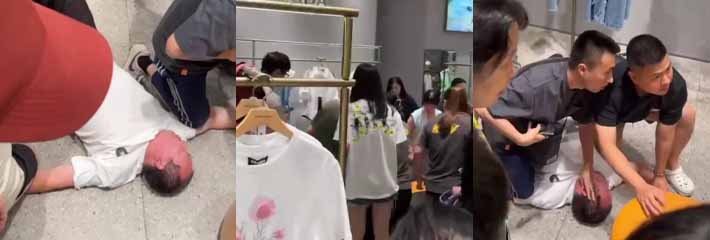重庆光环广场猥琐男喊8岁小女孩摸他下体 被打的半死 禁止再现素媛案 直接宫刑伺候！
