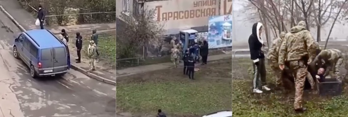 乌克兰战火中征兵视频曝光 内部现场强制拉人上战场 民众反抗哭喊！