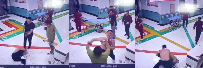 医院惊魂一幕 男子把人砍进医院后 还跟着救护车一起到医院补刀 这什么仇什么怨啊？