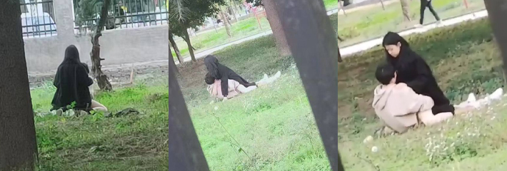 公园情侣当众疯狂骑乘 少女青春无羁 行人视而不见 香艳画面震惊路人!