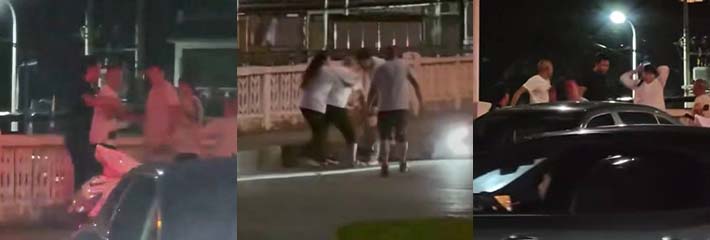 云南大理街头暴打情夫 人妻出轨偷情被抓个正着 当街狂揍男子也不解气
