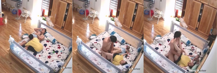 摄像头破解 老公回来看见正在哺乳的媳妇按捺不住兽欲 当着家人面来了一发！家人有样学样学着操！