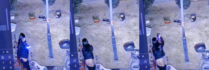 湖南衡阳某小区一小姐姐素质掉地上 出门在外屎急就在小区门口拉屎还拿他人电动车内帽子擦屁股？！