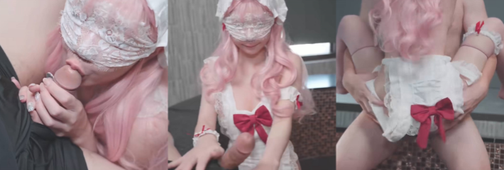 台湾极品美少女网黄DemiFairyTW爹咪新作 穿着裸露女仆装帮忙打扫浴室被主人爆操！