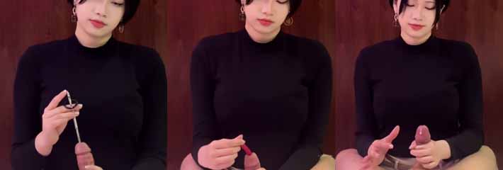 台湾女主 安女王 调教男奴虐阳 小米辣剪刀塞入马眼 男奴惨叫连连又很享受！