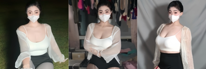 抖音17.7W粉网红 珠珠武帝 大尺度私拍流出 黑色大衣肉丝大奶 户外撅臀揉奶超诱惑！