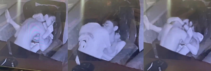山西吕梁一对高中生情侣在网吧包间上演活春宫，被监控拍下！