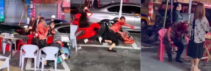 3日夜晚四川省广汉市有人醉酒行凶 打人男子完全奔着弄死对方去的 警方到场后还想行凶！
