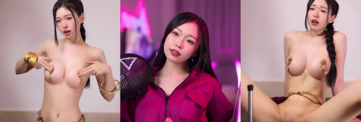 Onlyfans福利姬 meriol chan 鱿鱼游戏深喉乳交假阳具 cos制服炮机自慰！