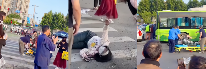 陕西西安雁塔区突发特大交通事故 特斯拉失控后撞倒多人 现场惨烈求救声不断