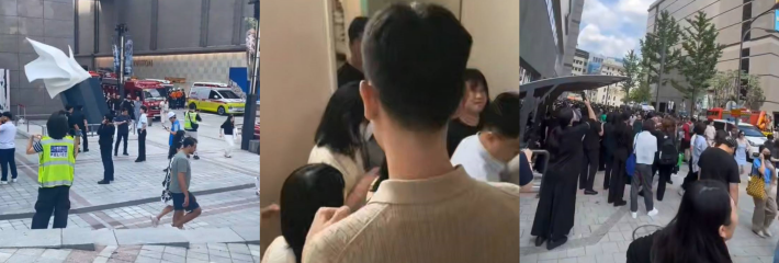 韩国首尔明洞新世界百货公司炸弹威胁 4千人惊魂逃生 警方封锁全场！