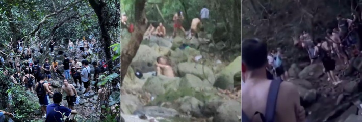 深圳老虎涧开500人同性恋大会 看见游客就上去摸 简直了！