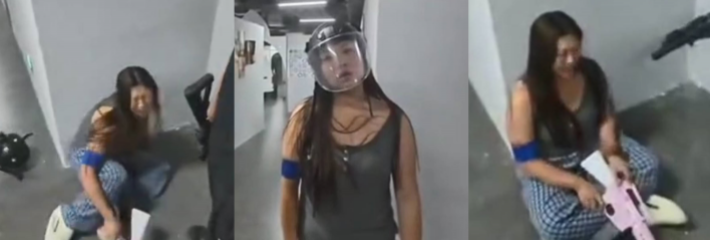 怎么能打小仙女呢 抖音胖小悦真人CS被打 坐地上撒泼 野猪小仙女抖音号曝光后服软认错！