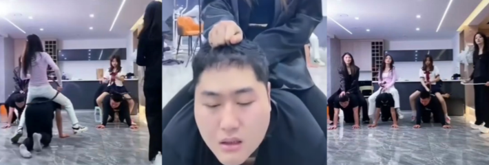 阿红丢尽男人的脸 而舔狗却是让男人真的泪目 男子被女友当狗溜做马骑 直播调教 集美们真会玩！