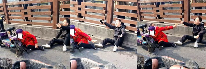 江苏电动车小事故变闹剧 有理男不敌老人反被讹钱 连滚带爬跳桥自证清白