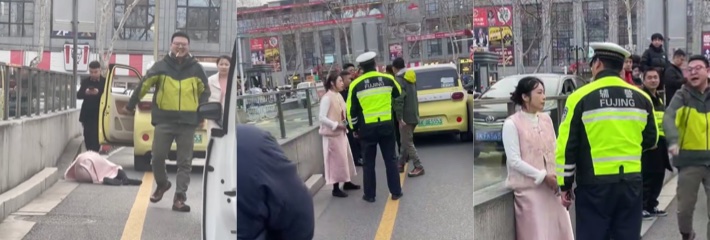 扬州两车剐蹭起争执 男子被惹怒上手扇女司机耳光 女子倒地不起怒赔3万