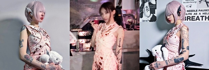 推特精神小妹 lugavhoney 拍摄写真时被潜规则从口交到后入 最后被射在身上