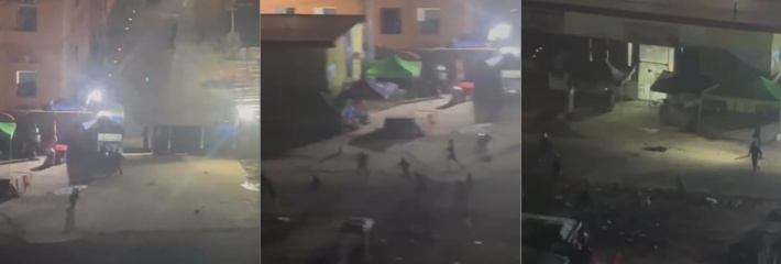 柬埔寨某园区 大批狗推猪仔组团逃跑 保安手持棍棒追赶 有几名好像是被抓回去了不敢相信后果有多惨！